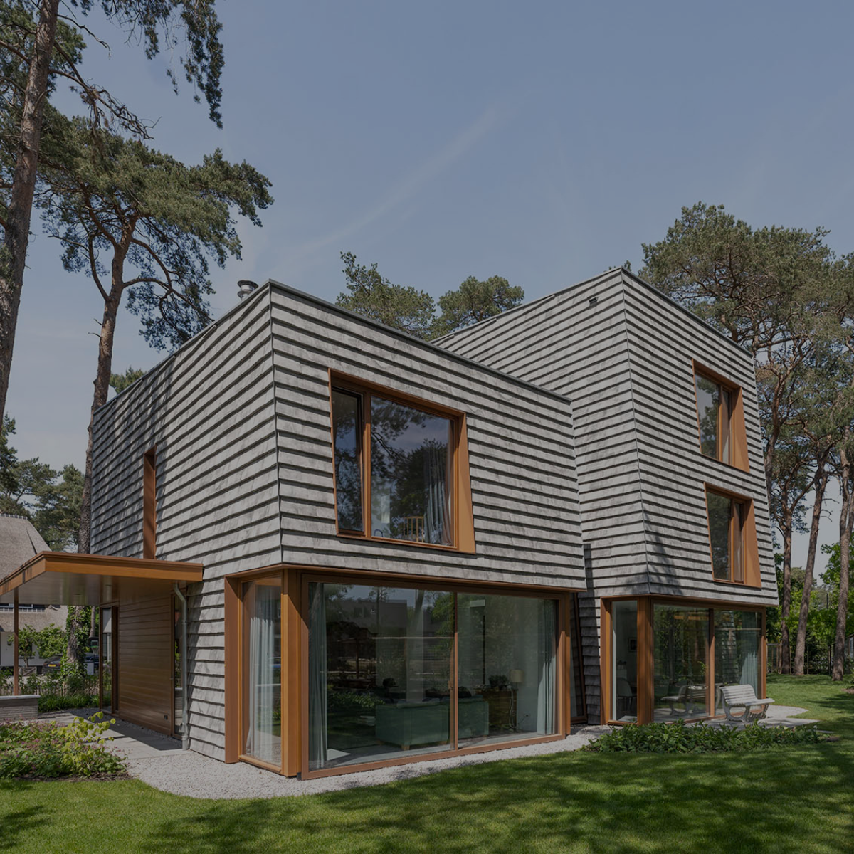 Wind- en waterdicht aluminium in hout